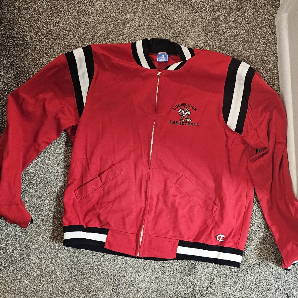 Louisville Champion Red Jacket with Black and White Accents